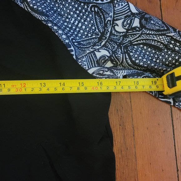 Gentle Fawn Black and White Bomber Sleeve Print, Sz XS - Picture 3 of 6